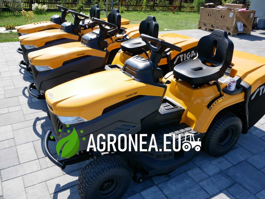 STIGA traktor kosiarka nowa 384 ESTATE spalinowa 2 noże kosz 240l raty