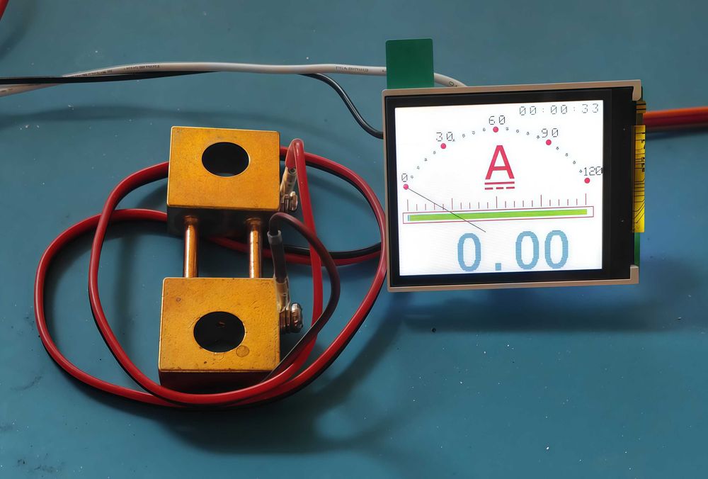 Analogowy amperomierz wskazówkowy 120A z wyświetlaczem 1.8 cala TFT