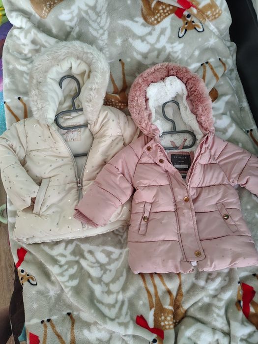 Kurtki  zimowe niemowlęce 74 (6/9) miesięcy FF i Primark
