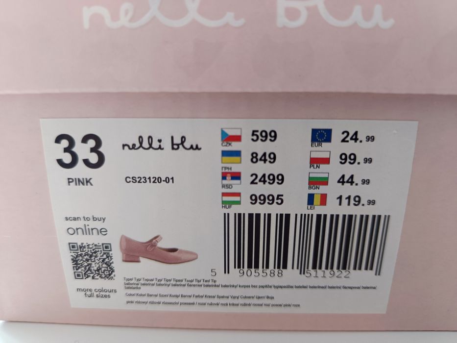 Półbuty dziewczynka rozmiar 33 nelli blu