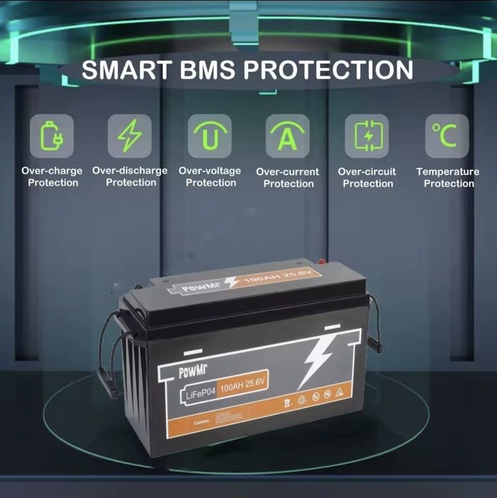 Акумулятор PowMr 25.6V 100Ah lifepo4