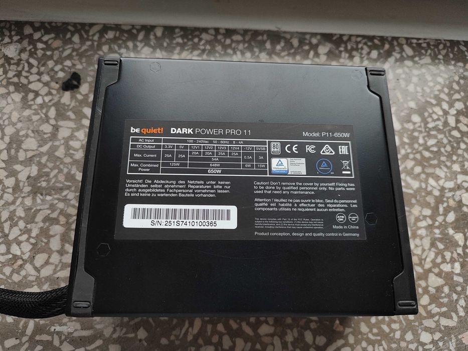 Zasilacz be quiet! Dark Power Pro 11 650W | Platinum | BOX | Komplet