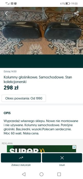 Kolumny głośnikowe.