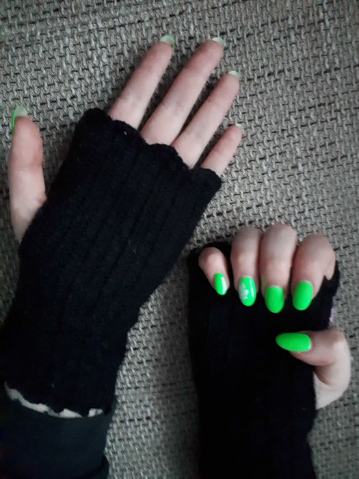 Rękawiczki Mitenki Eleganckie Czarne na Prezent