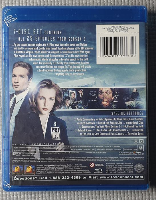 "Z Archiwum X" Blu-Ray kompletny  sezon 2