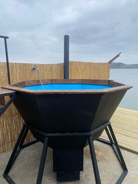 Чан на дровах отдых  и рыбалка дом на воде