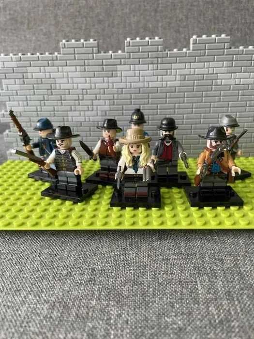 Zestaw 8 Figurki Western Dziki Zachód kompatybilne z LEGO civil war