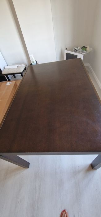 Mesa 150cm pinho maciço wengué