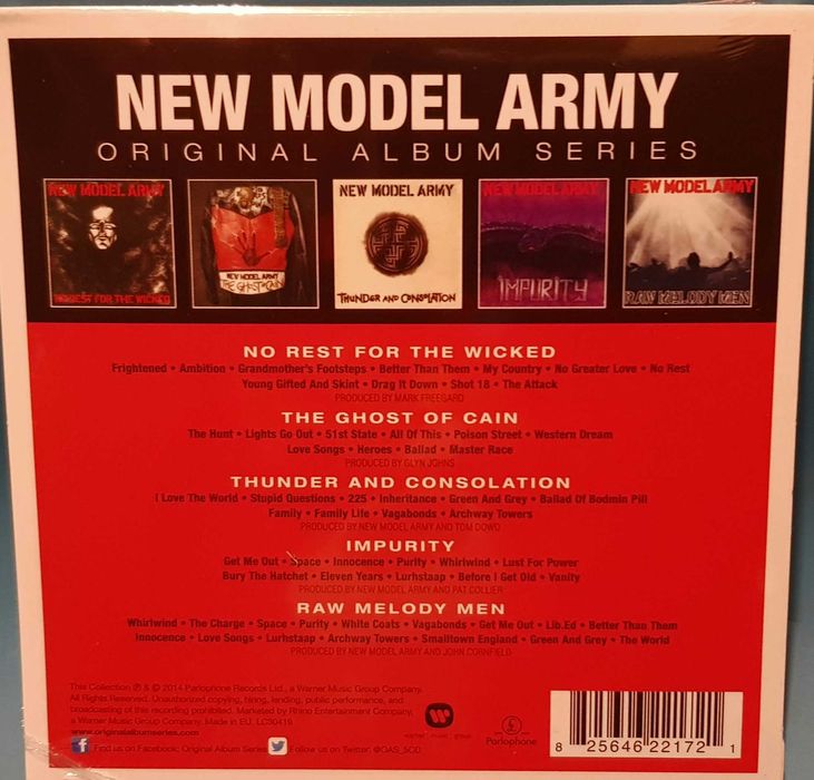 NEW MODEL ARMY  Justin Sullivan Original Album Series 5 CD Punk Rock