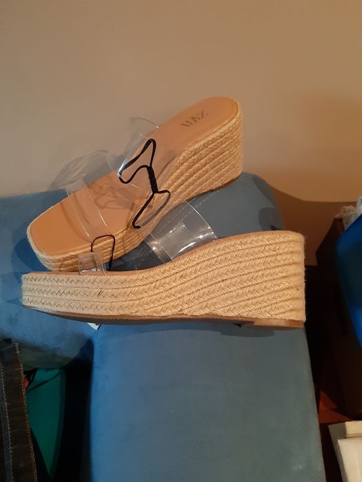 Buty Zara 39 juta przezroczysty lato klapki japonki buciki tkmaxx half