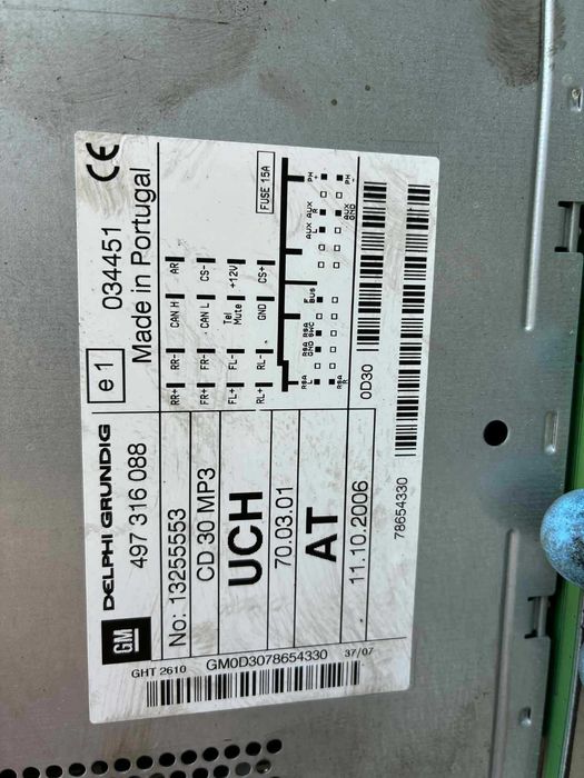 wyświetlacz ekran radio opel astra H zestaw