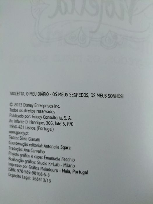 Livro - O meu diário Violeta