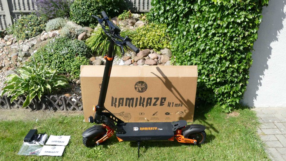 Hulajnoga elektryczna KAMIKAZE K1 MAX 2 x 1000 W, 80 km, używana 3 dni