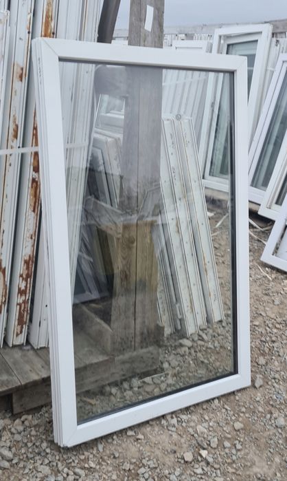 OKNA KacprzaK Witryna 83x132 FIX Używany PCV Białe Lider Okna OLX