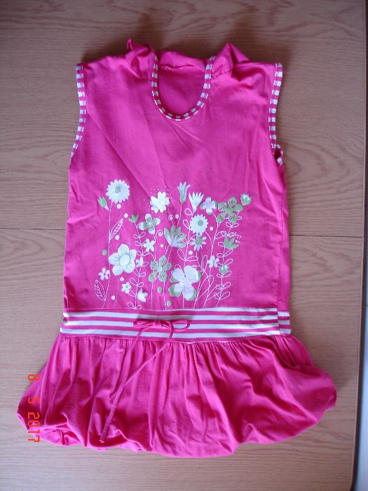 Платье летнее с капюшоном для дев. 8-11 лет