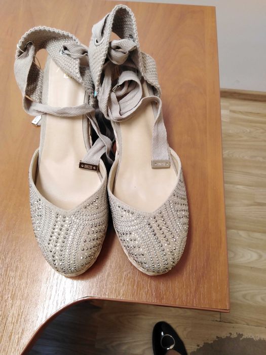 Espadryle na koturnie Alma Blue