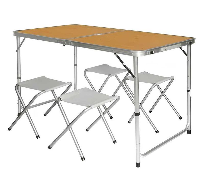 Розкладний туристичний стіл і 4 стільці / стол для пікніка новий Акція
