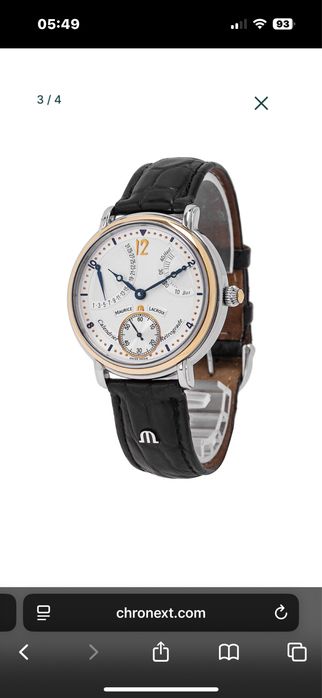 Maurice Lacroix Masterpiece Zloto i Stal Retrograde Calendrier