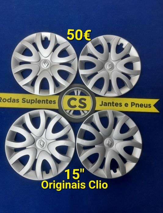 Tampões roda 17" Renault Captur, Mitsubishi, 15" Clio