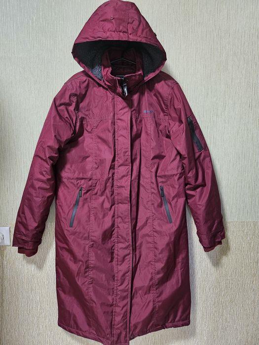 Жіноча куртка Bench L бенч бардова зимова демі подовжена пальто