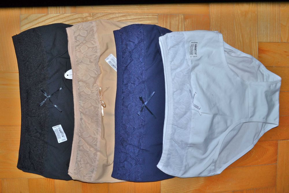 Bawełniane majtki kropki wysoki stan 4-pak-52/56