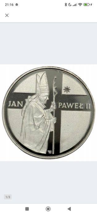 Moneta; 10000zł, Jan Paweł ll, 1989r