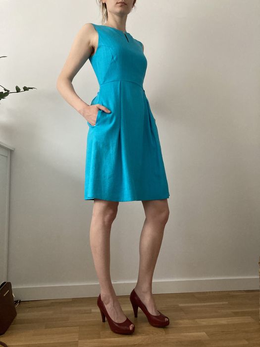 Oryginalna Kate Spade Cleo Dress Turkusowa Sukienka