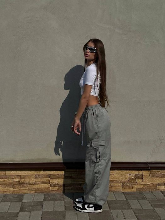 Стильні штани карго плащовка