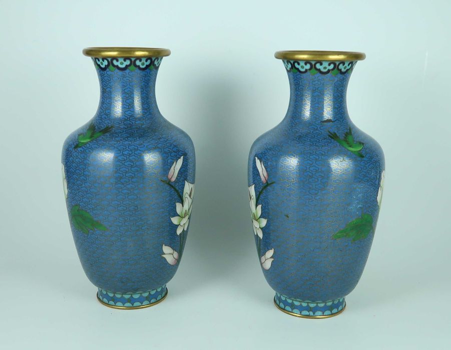 Par de jarras Cloisonné China - 21 cm