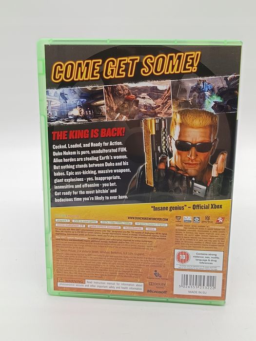 duke nukem forever xbox 360 pudełkowa