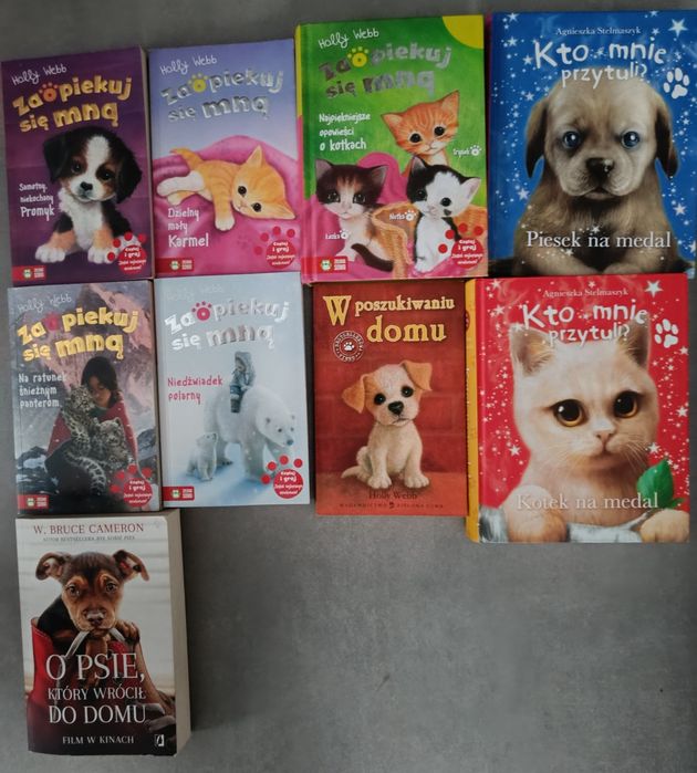 Książki dla dzieci  z serii "Kto mnie przytuli", "Zaopiekuj się mną"