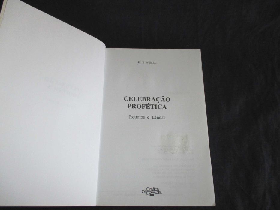 Livro Celebração Profética Elie Wiesel