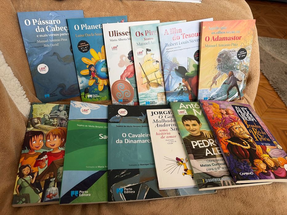 12 livros de leitura do plano nacional de 5 ano até ao 10 ano