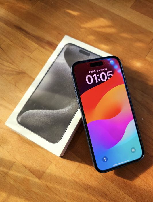 IPhone 15 pro max 256gb black titanum STAN IDEALNY