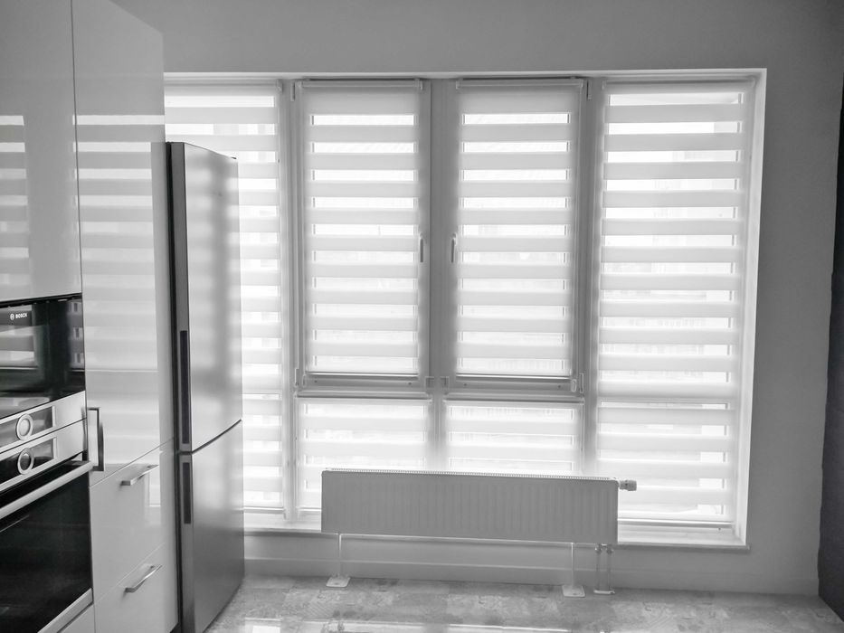 Жалюзі День Ніч на усі вікна. Рулонні штори, Тканинні ролети