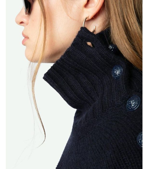 Zadig&Voltaire  уютное кашемировое пончо свитер  оверсайз