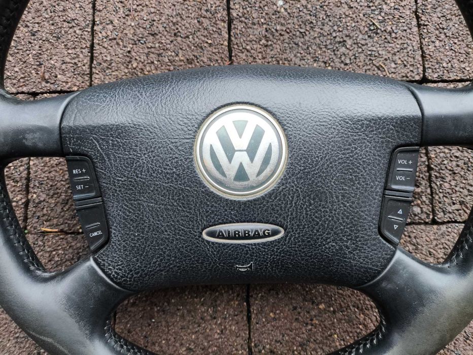 Kierownica Skóra Multifunkcja VW Golf 4 Bora Passat B5 Sharan