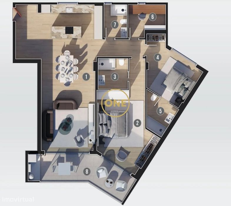 Apartamento T2 + 1