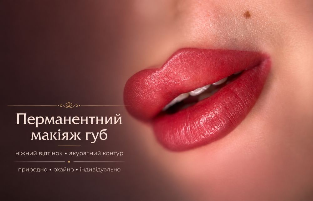 Красивий перманентний макіяж що тримається довго  | Брови, губи, стрілка, міжвійка, виправлення попереднього перманенту