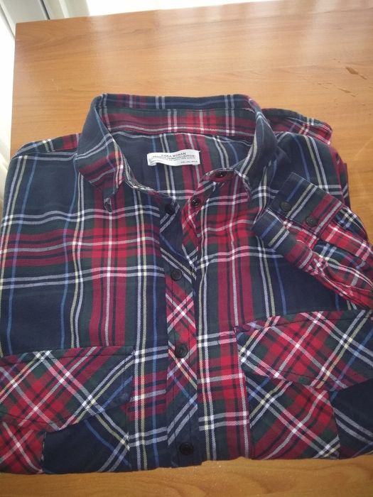 Camisa Zara woman xadrez vermelho manga comprida. Tam M