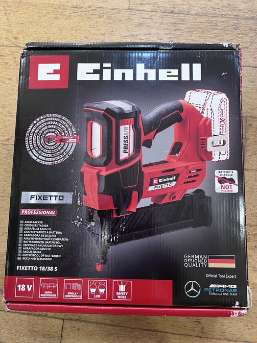 Agrafador Sem Fios Einhell FIXETTO 18/38 S 18V – Novo e Selado