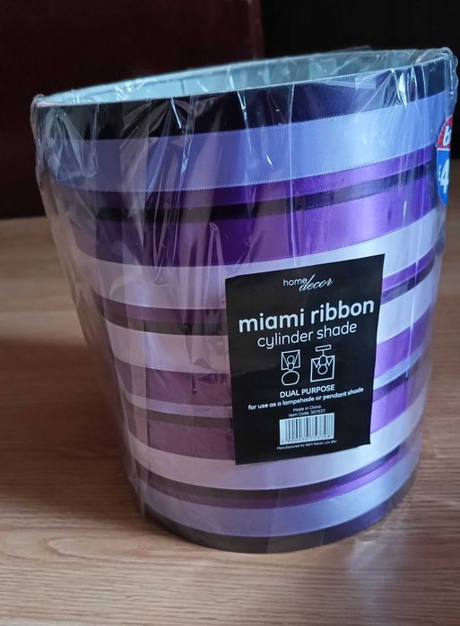 abażur walec fiolet nowy