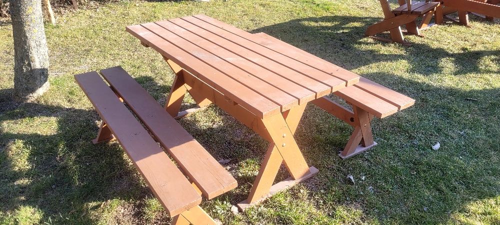Meble ogrodowe stół dwie ławeczki