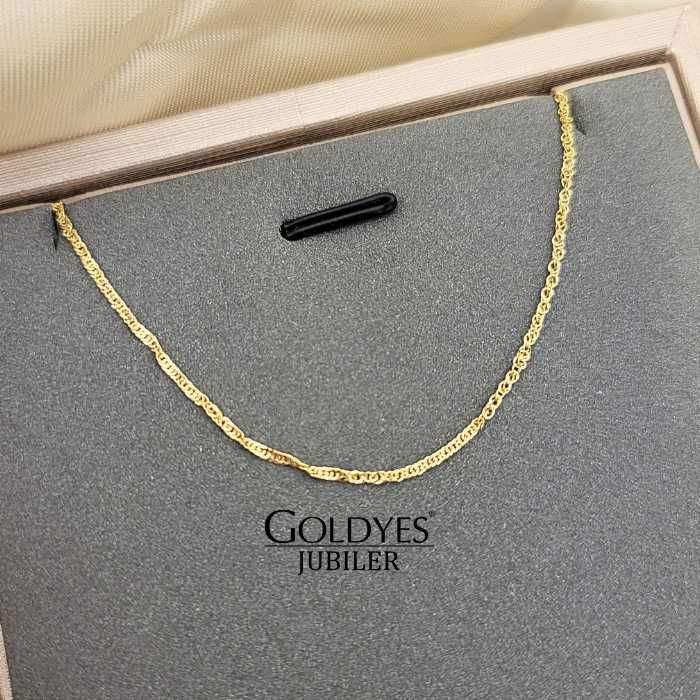 złoty łańcuszek singapur próba złota 585