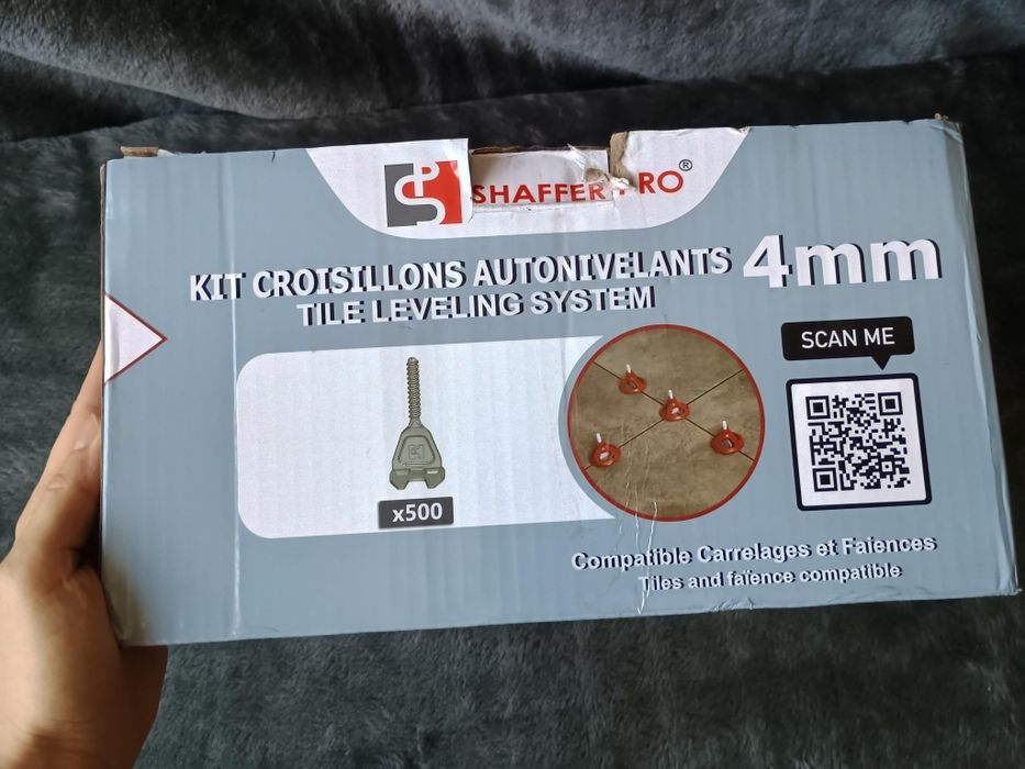 Krzyżyki dystansowe do poziomowania płytek 4 mm 500 sztuk