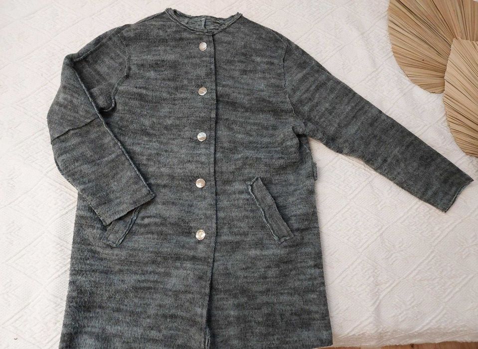 Płaszcz, kardigan, narzutka ciepła ok. S/M