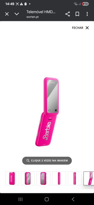 Vendo telemóvel  da barbie  novo