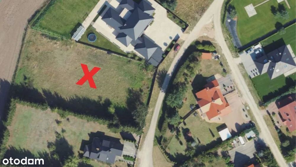 Duża działka budowlana - Marusza k. Grudziądza, 3138 m2. Ogrodzona.