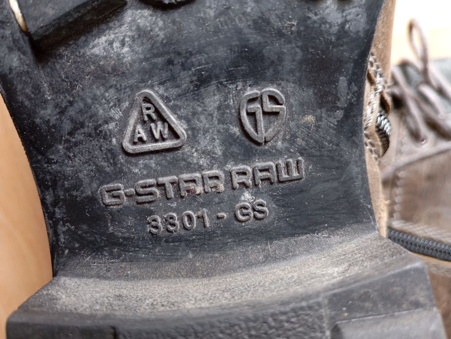 Botas pele castanhas G-star