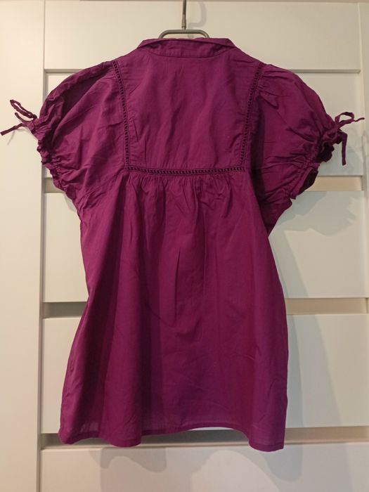 Bluzka koszula z krótkim rękawem rozm.S